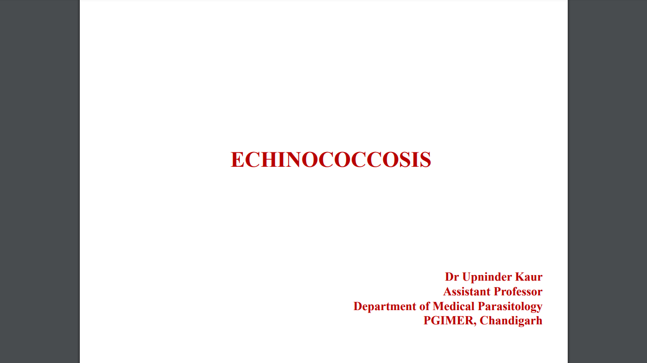 Echinococcosis