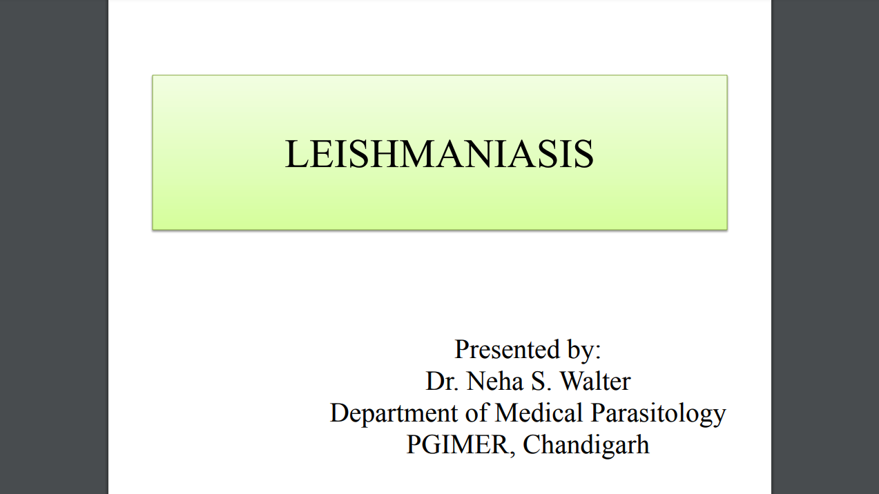 Leishmaniasis